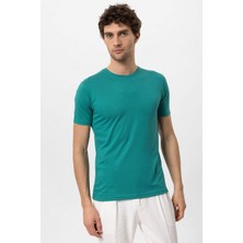 Antioch Yeşil Bisiklet Yaka Slim Fit Erkek T-Shirt