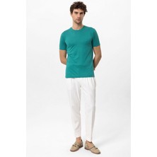 Antioch Yeşil Bisiklet Yaka Slim Fit Erkek T-Shirt