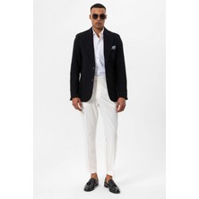Antioch Siyah Torba Cepli Astarsız Erkek Blazer Ceket