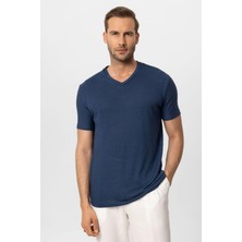 Antioch Lacivert V Yaka Basic Erkek T-Shirt