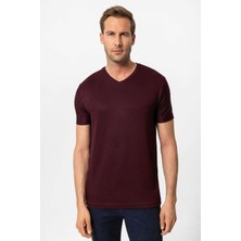 Antioch Mürdüm Basic V Yaka Erkek T-Shirt