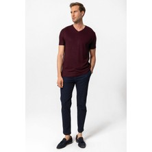 Antioch Mürdüm Basic V Yaka Erkek T-Shirt