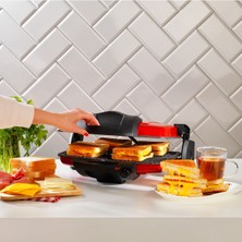 Mediterian 1501 - 2000 Watt Grill Chef Tost Makinesi-Lal Kırmızı Gümüş 220 - 240 V C / F 5 Kademeli 50 Hz / 60