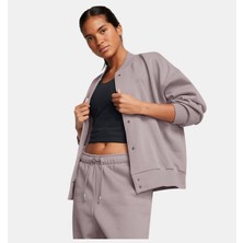 Under Armour Kadın UA Icon Fleece Varsity Ceket Midi Kesim Rahat Kalıp