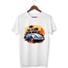 Yapo Ticaret Araba Baskılı Vosvos Tişört Çocuk Yetişkin Unisex T-Shirt