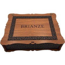 Brianze Premium Ahşap Kutulu 2'li Kravat Mendil Set