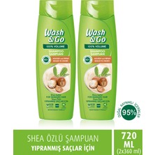 Wash & Go Shea Özlü Şampuan 360 ml X2 Adet