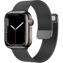 NewPole Metal Bileklik Apple Watch Uyumlu Bileklik 38 mm 40 mm 41 mm Paslanmaz Çelik File Mıknatıslı Kilit