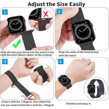 NewPole Metal Bileklik Apple Watch Uyumlu Bileklik 38 mm 40 mm 41 mm Paslanmaz Çelik File Mıknatıslı Kilit