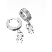 İdol Avm Sallantılı Örümcek Erkek Küpe Çelik Takı Aksesuar W P24 T5