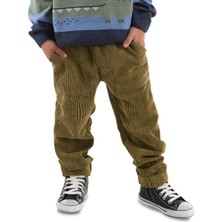 Denokids Fitilli Kadife Haki Erkek Çocuk Pantolon