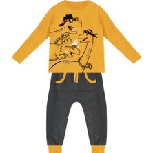 Denokids Cool Dinolar Erkek Çocuk T-Shirt Pantolon Takım