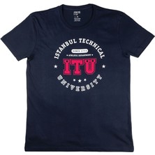 İTÜ Vakfı Yayınları SPOR İTÜ tişört SPOR ERKEK Lacivert / Kırmızı