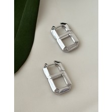 Mi Brillo Accessories Serenay Gümüş Sekiz Rakamlı B Küpe
