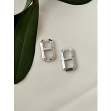 Mi Brillo Accessories Serenay Gümüş Sekiz Rakamlı B Küpe