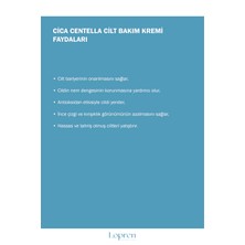 Lopren Cica Centella Yatıştırıcı ve Leke Karşıtı Cilt Bakım Kremi 200 ml