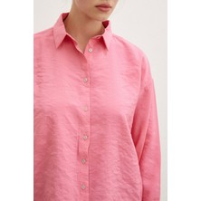 Never More  Basic Modal Gömlek Pembe