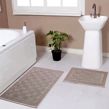 Mevlana Halı 2li Pamuk Klozet Takımı Banyo Paspas Seti Kilim 60X100 ve 60X50