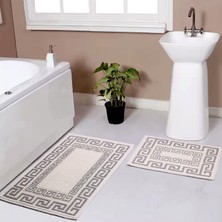 Mevlana Halı 2li Pamuk Klozet Takımı Banyo Paspas Seti Kilim 60X100 ve 60X50