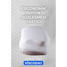 Viscoday Beyaz Cloudcomfort Ortopedik Boyun Destek Yastığı Düz Viskon 1+ Hava Geçirgen Visco 35 x 60 cm