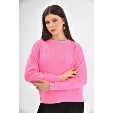 Parkkaron Bisiklet Yaka Arkası Uzun Yırtmaçlı Mevsimlik Triko Kazak