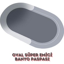 Vekorr Dayanıklı Pratik Kaymaz Dayanıklı Fonksiyonel Su Emici Banyo Paspası 38 cm x 58 cm