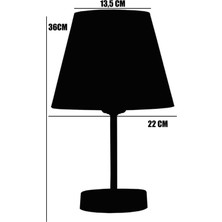 Modern Kumbeji Modern Ikili Yatak Odası Abajur Siyah Ayaklı Masa Lambası Bej 1 Kumaş E27