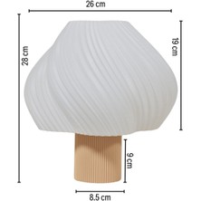 1 Creamaura Modern Bej Abajur Plastik E27 Modern Bej 11 - 30 cm