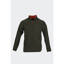 Trender Erkek Softshell & Polar Haki 6001 Yarım Fermuarlı