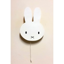 CoolKids Studio Beyaz Miffy Gece Lambası Pilli LED Aydınlatma Ahşap 8 + Ledli GU10