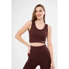 Alinn Butikk Fitilli Baskılı Crop - Bordo