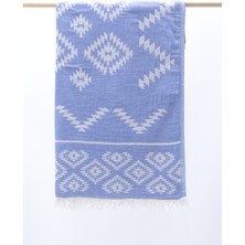 Soft Style Home Jakarlı Müslin Peştemal Çift Katlı 90 X 180 Cm  Pamuk Truva