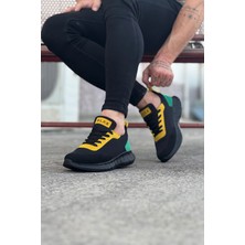 Alfaze Triko Bağcıklı Erkek Spor Ayakkabı Tekstil Kömür Topuk Boyu 3 cm