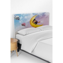 Minik Cadı Desenli Yatak Baza Başlık Kılıfı TLABK-162