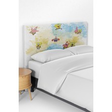 Talia Home Süngerbob Spongebob Patrick Desenli Çocuk Yatak Baza Başlık Kılıfı TLABK-313