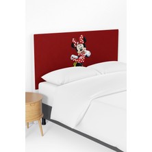 Talia Home Kırmızı Mickey Mouse Desenli Yatak Baza Başlık Kılıfı TLABK-052