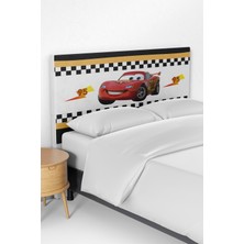 Talia Home Şimşek Mcqueen Araba Desen Yatak Baza Başlık Kılıfı TLABK-266