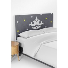 Talia Home Yıldızlı Taç Desenli Yatak Baza Başlık Kılıfı TLABK-132