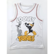 Bonboner Kids Erkek Çocuk Şort Sıfır Kol Tişort Ikili Takım Looney Tunes Baskılı Kırmızı Mavi Renk