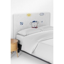Talia Home Bej Balerin Kız ve Unicorn Desenli Çocuk Yatak Baza Başlık Kılıfı TLABK-258