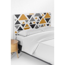 Talia Home Geometrik Üçgen Desenli Yatak Baza Başlık Kılıfı TLABK-282