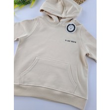 Bonboner Kids Kız / Erkek Çocuk Tek Sweatshirt Kapüşonlu Krem Renk