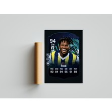 512 Art Design Fred Fut Card Temalı Duvar Poster 30X42 cm cm Çerçevesiz / Fener