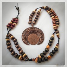 Z Jewelry Art Panaga - El Yapımı Etnik Otantik Bohem Kadın Erkek Unisex Kolye