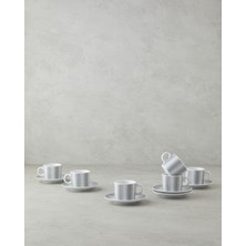 English Home Elisa Porselen Kahve Fincan Takımı 12 Parça 6 Kişilik Siyah