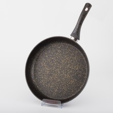 Evren 24 cm Gold Stone Ezme Seri Tava, Non-Stick Kızartma Tavası (Bakalit Kulplu)