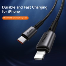 Forestl Digital Mdd 1,2 M Pd 36W Iphone, iPad Lightning-Type-C Veri Kablosu için Lightning Şarj Kablosu (Siyah) (Yurt Dışından)