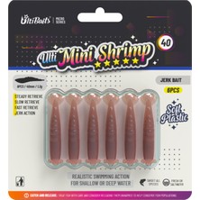 Ulti Baits Mini Shrimp 40, Silikon Karides 40MM 1.3gr 6 Adet