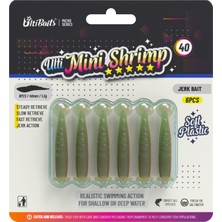 Ulti Baits Mini Shrimp 40, Silikon Karides 40MM 1.3gr 6 Adet