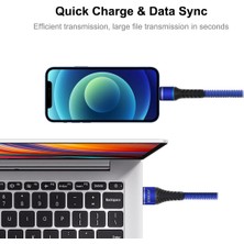 Forestl Digital USB 3.0-Yıldırım LED 3A Hızlı Şarj Cihazı Veri Kablosu iPhone için 1m Şarj Kablosu Kablosu-Siyah (Yurt Dışından)